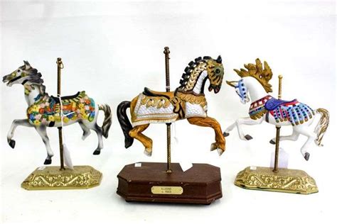 Ceramic Carousel Horse Figurine Includes Impulse Tware Musical