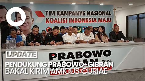 Ribu Pendukung Prabowo Gibran Bakal Kirim Amicus Curiae Ke Mk