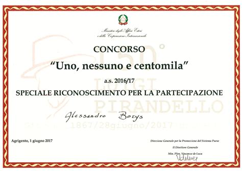 Concorso Nazionale MIUR - ''Uno, nessuno, centomila'' - Liceo Italiano IMI