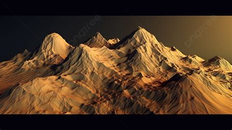 Low Poly Topographic Mountain In Stunning D Rendered Mesh Terrain