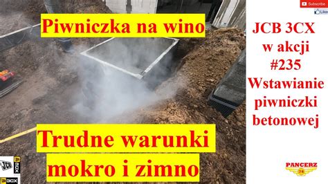 JCB 3CX W Akcji 235 Wstawianie Piwniczki Betonowej Na Wino YouTube