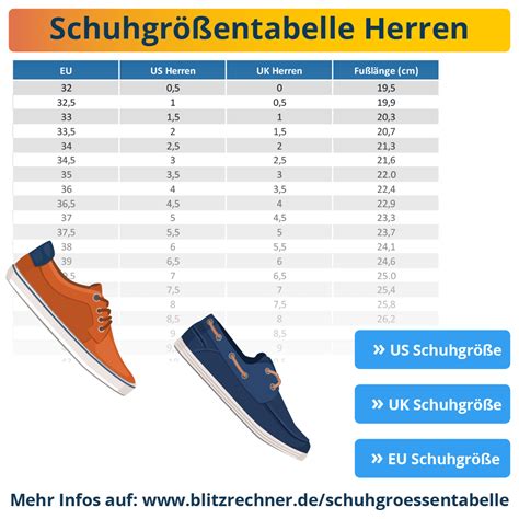 Schuhgrößentabelle EU US UK umrechnen Passt genau