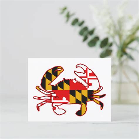 Maryland Flag Crab Postcard Zazzle