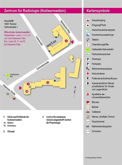 Lageplan Gertrudenstraße Universitätsmedizin Rostock