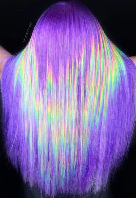 53 Magical Holographic Hair Color Ideas To Embrace The Pastel Rainbow Artofit