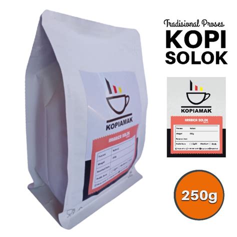 Jual KOPIAMAK Arabika Solok Premium 250 Gram Bubuk Biji