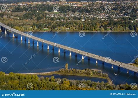 Bridge Connecting Portland, or and Vancouver, WA Stock Photo - Image of ...