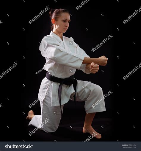 Karate Girl Black Belt Posing Champion Stock Photo 133221434 Shutterstock