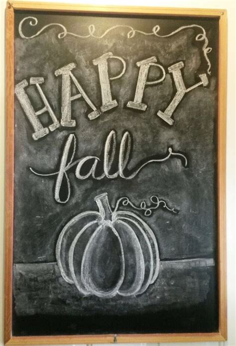 Happy Fall 🎃 Chalkboard Art Chalkboard Quote Art Art Quotes