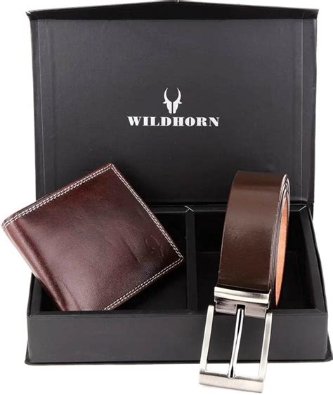 Wildhorn Men Brown Wallet Combo Set JioMart