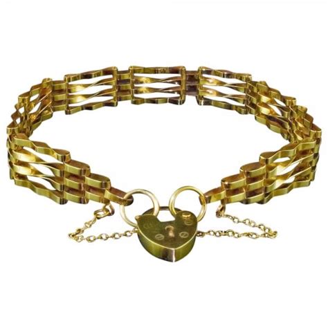 Vintage 9ct Yellow Gold 4 Bar Gate Bracelet Bracelets From Cavendish Jewellers Ltd Uk