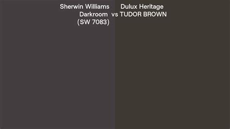 Sherwin Williams Darkroom Sw 7083 Vs Dulux Heritage Tudor Brown Side By Side Comparison