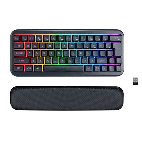 Buy %60 Wireless Gaming Keyboard, Rechargeable 2000mAh 2.4G LED Backlit ...