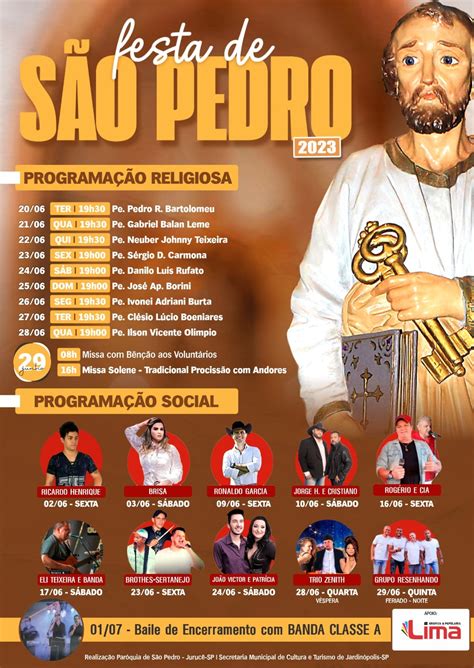 Festa De S O Pedro Ap Stolo Em Juruc Arquidiocese De Ribeir O