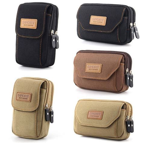 Canvas Mobile Phone Bag Waist Bag For Phone Wallet Case Belt Bag Cellphone Pouch Ebay