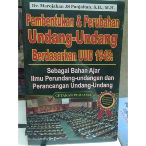 Jual Pembentukan Dan Perubahan Undang Undang Berdasarkan Uud