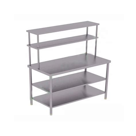 Stainless Steel Polished Ss Over Head Shelf Table For Restaurant 62