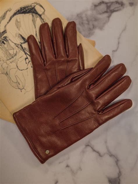 Gants Homme Naturel Gants En Cuir Marron Homme PAUL MARIUS