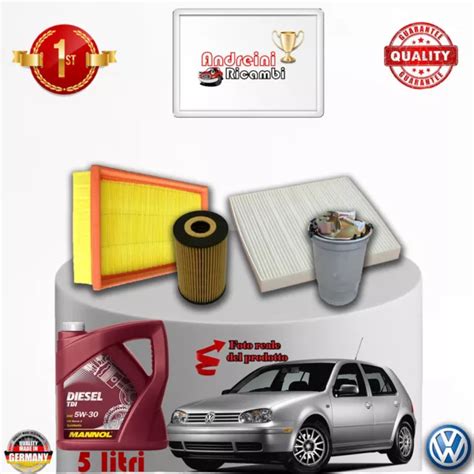 Kit Inspecci N Filtros Aceite Vw Golf Iv Tdi Kw Cv De