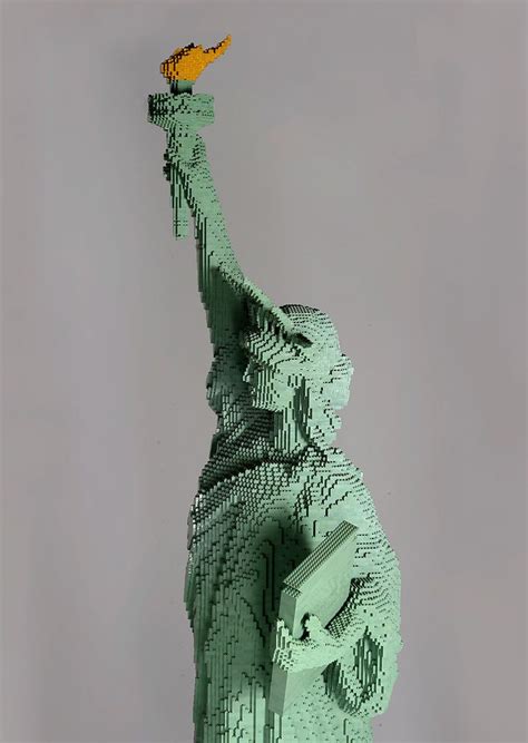 Detail Of The Lego Statue Of Liberty In The 2 West Preview Display