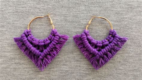 Diy Como Hacer Aretes En Macrame Paso A Paso Diy Macrame Earrings