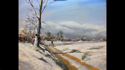 Charles Evans Step By Step Painting Of A Snow Scene In Acrylics Youtube