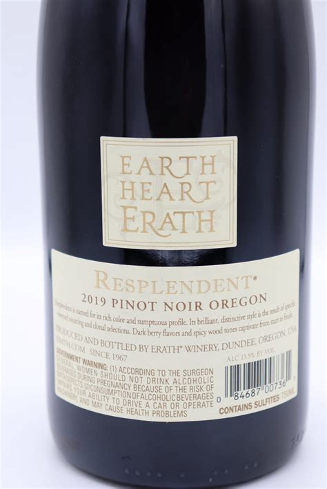 Erath Respendent Pinot Noir 2019 - Old Vine Wine & Spirits