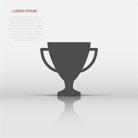 Premium Vector Vector Trophy Cup Icon In Flat Style Winner Sign