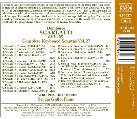 Domenico Scarla Domenico Scarlatti Complete Keyboard Sonatas CD