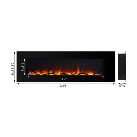 Ebern Designs Nishant Wall Mounted Electric Fireplace And Reviews Wayfair