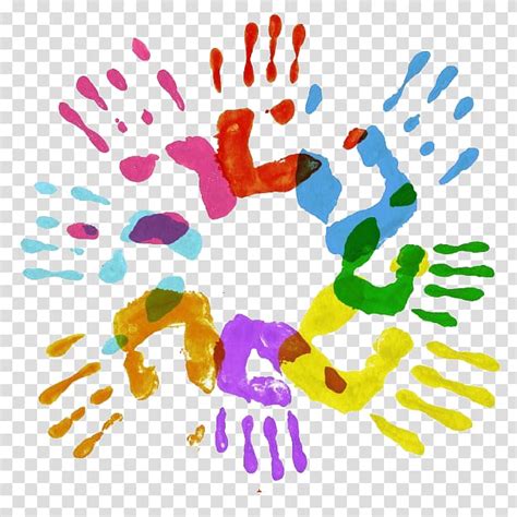 Coloured Handprints Clipart