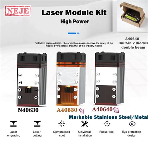 NEJE E40 A40640 N40630 Laser Head Module Kit Blue Light 80W 50W 30