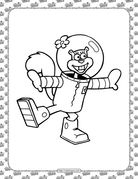 Spongebob And Sandy Coloring Pages