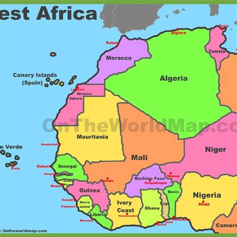 West Africa map. Source : World Maps. | Download Scientific Diagram