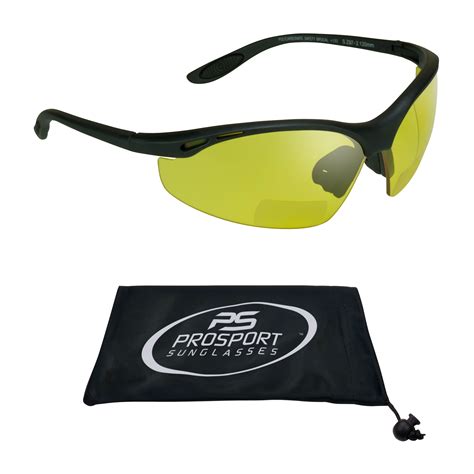 Prosport Sunglasses Prosport Bifocal Yellow Lens Safety Glasses Readers Ansi Z87 Night Vision