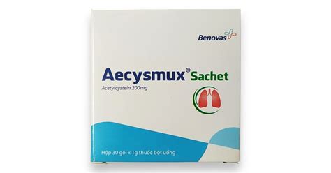 Thuốc Acecysmux Sachet Acetylcystein 200mg h gói x 1g Cửu Long Nhà