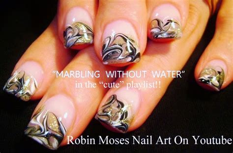 Nail Art By Robin Moses Practice Your Technique For No Water Marbeling