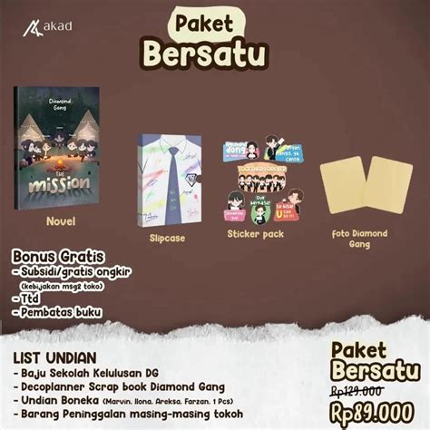 Jual PROGRAM NOVEL AKAD Novel WATTPAD Diamond Gang Beli Buku Gratis