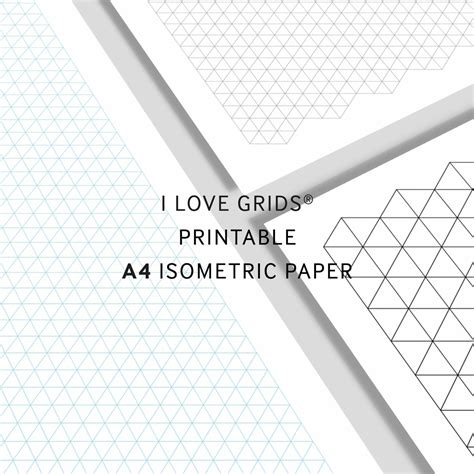 I Love Grids® Printable A4 Isometric Paper Instant Download