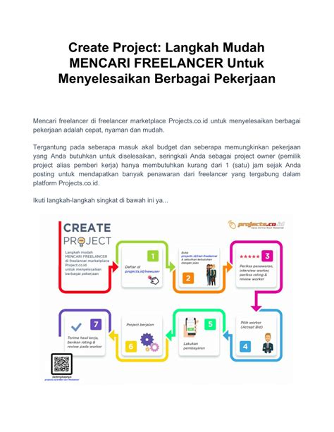 Pdf Create Project Langkah Mudah Mencari Freelancer Untuk