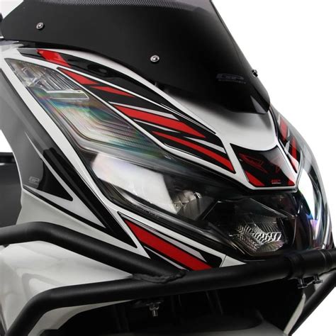 Gpk Frontal Stickers Set For Honda Pcx Black Red Moto