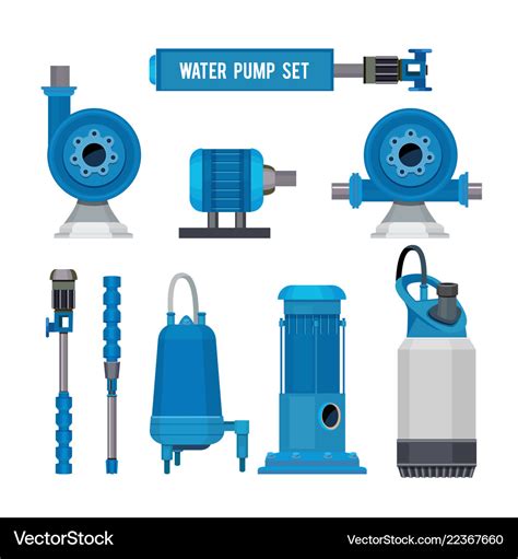 Water pumps industrial machinery electronic pump Vector Image