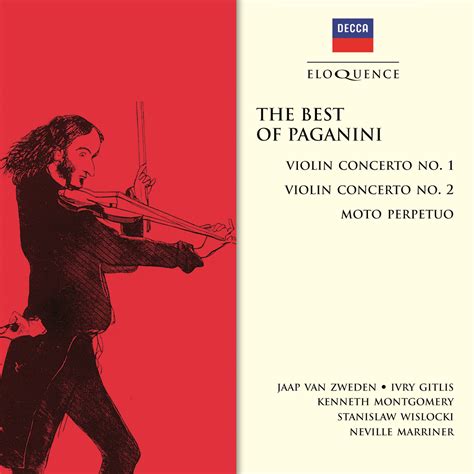 Paganini Violin Concerto Nos 1 2 Moto Perpetuo Eloquence Classics