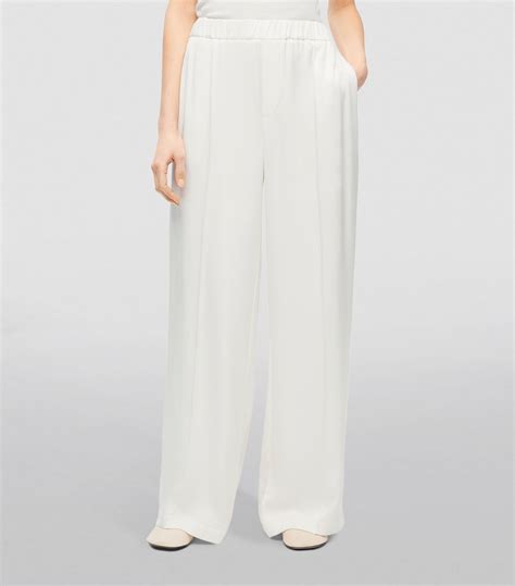 Womens Loewe White Silk Pyjama Trousers Harrods Uk