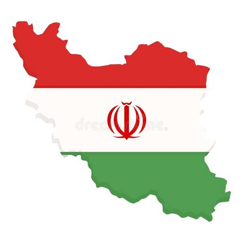 Map of Iran with National Flag Colors Stock Vector - Illustration of cartography, global: 320159952