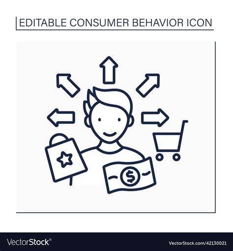 Behavioral Segmentation Line Icon Royalty Free Vector Image