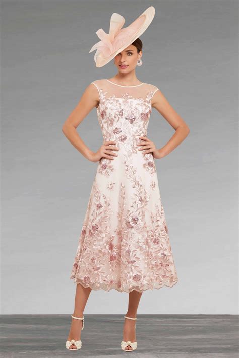 Floral Design Dress With Full Skirt 008467 Catherines Of Partick