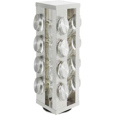 SUPORTE PORTA CONDIMENTOS TEMPEROS EM INOX PARA COZINHA BASE GIRATORIA