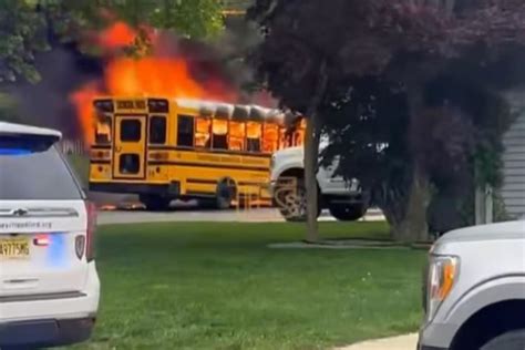 School Bus Catches Fire Bringing Students Home In Sayreville Nj