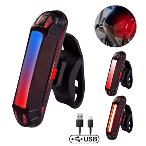 Bicycle Rear Light Ipx Waterproof Usb Rechargeable Led Safety Warning